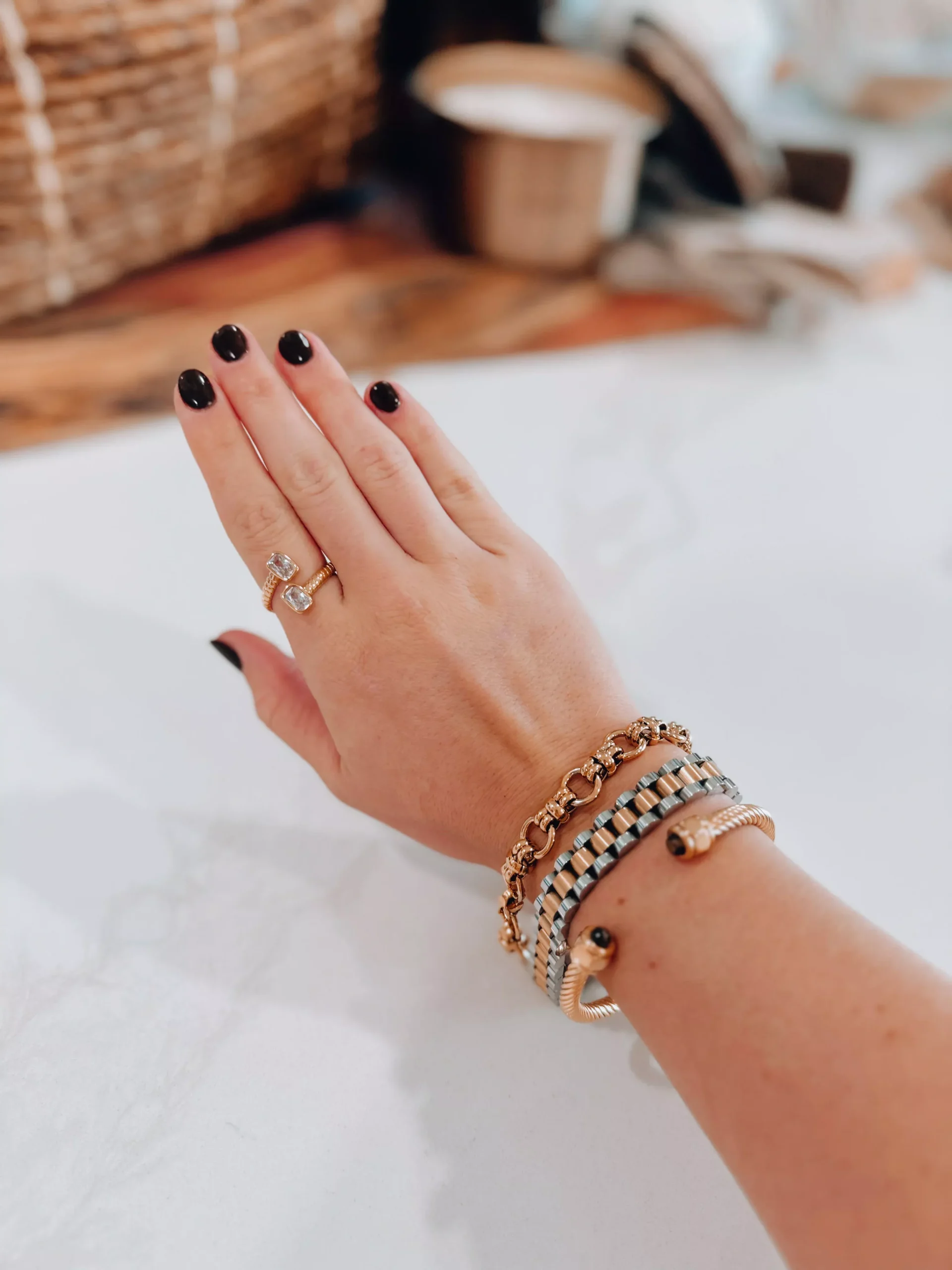 18k Gold Plated Diamond Wrap Ring