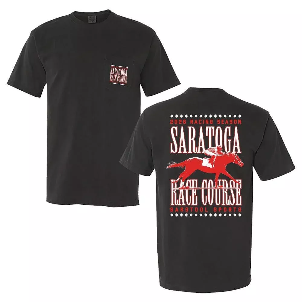 2026 Saratoga x Barstool Sports Racing Graphic Pocket Tee