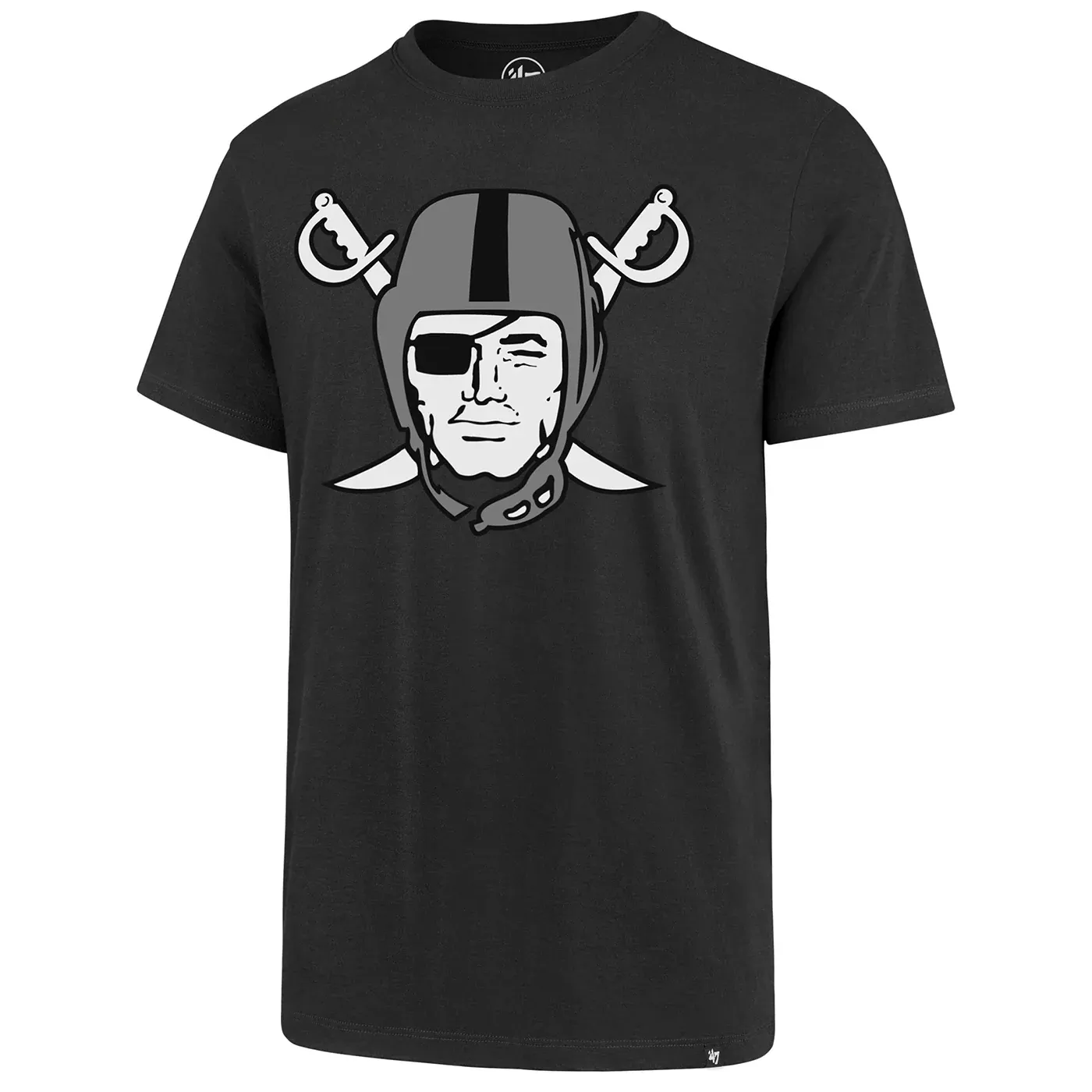 ’47 Brand Men’s Las Vegas Raiders Shield Logo T-Shirt – Charcoal