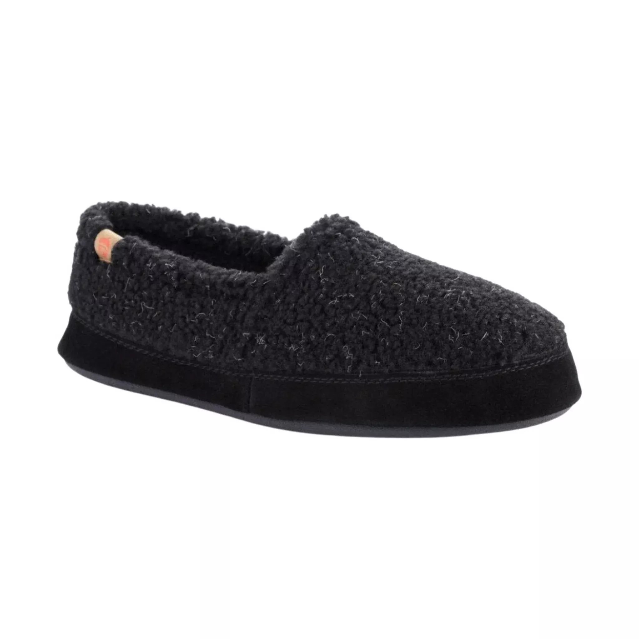 Acorn Men’s Moc Slippers – Black Berber