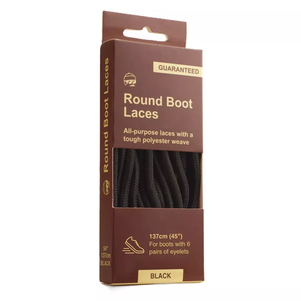 Adventure Andy Round Boot Laces – Black