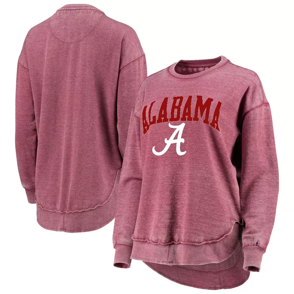 Alabama Crimson Tide”New Zealand” -Crew-Neck Rounded Bottom Vintage Fleece LongSleeve