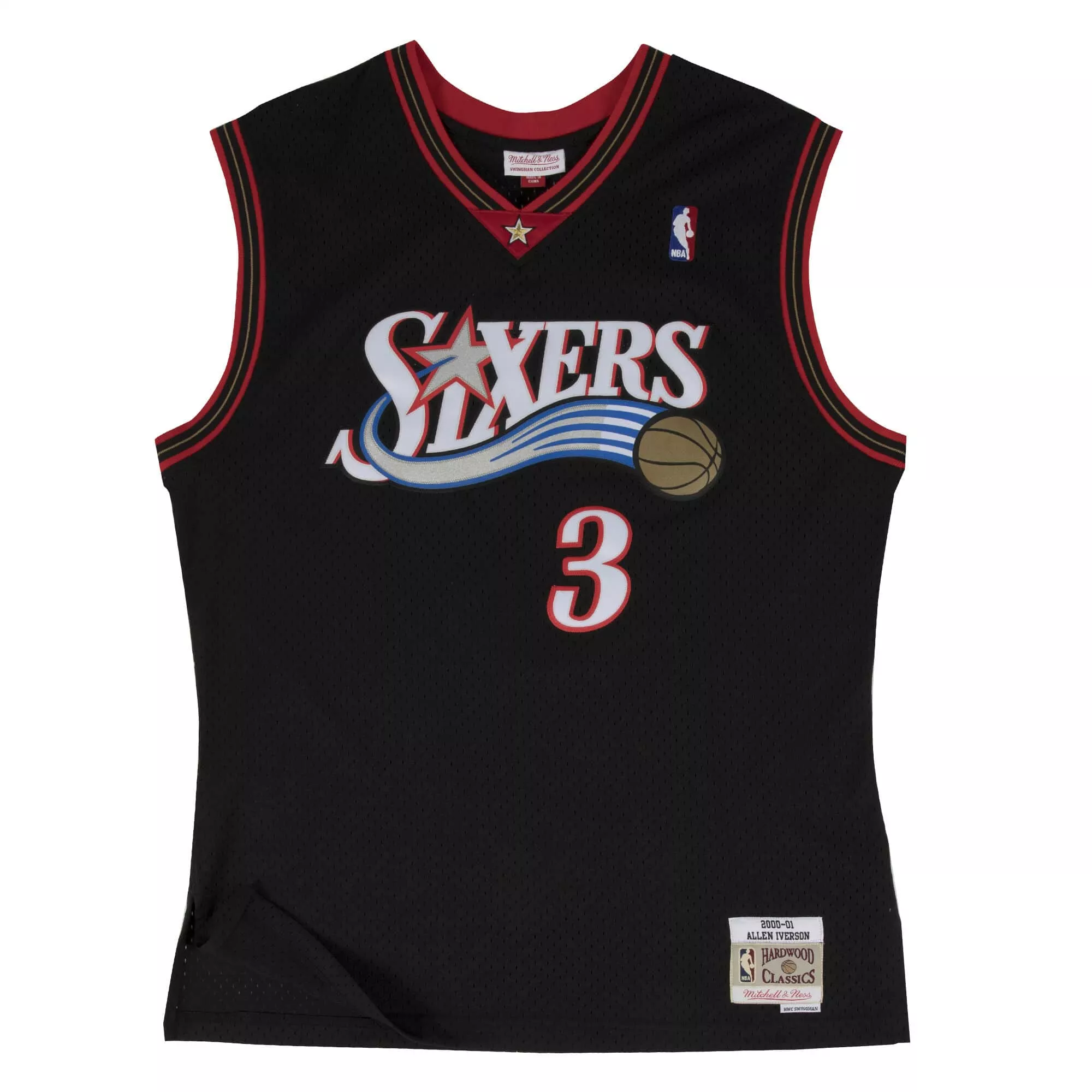 ALLEN IVERSON MEN’S MITCHELL & NESS 00-01′ SWINGMAN JERSEY