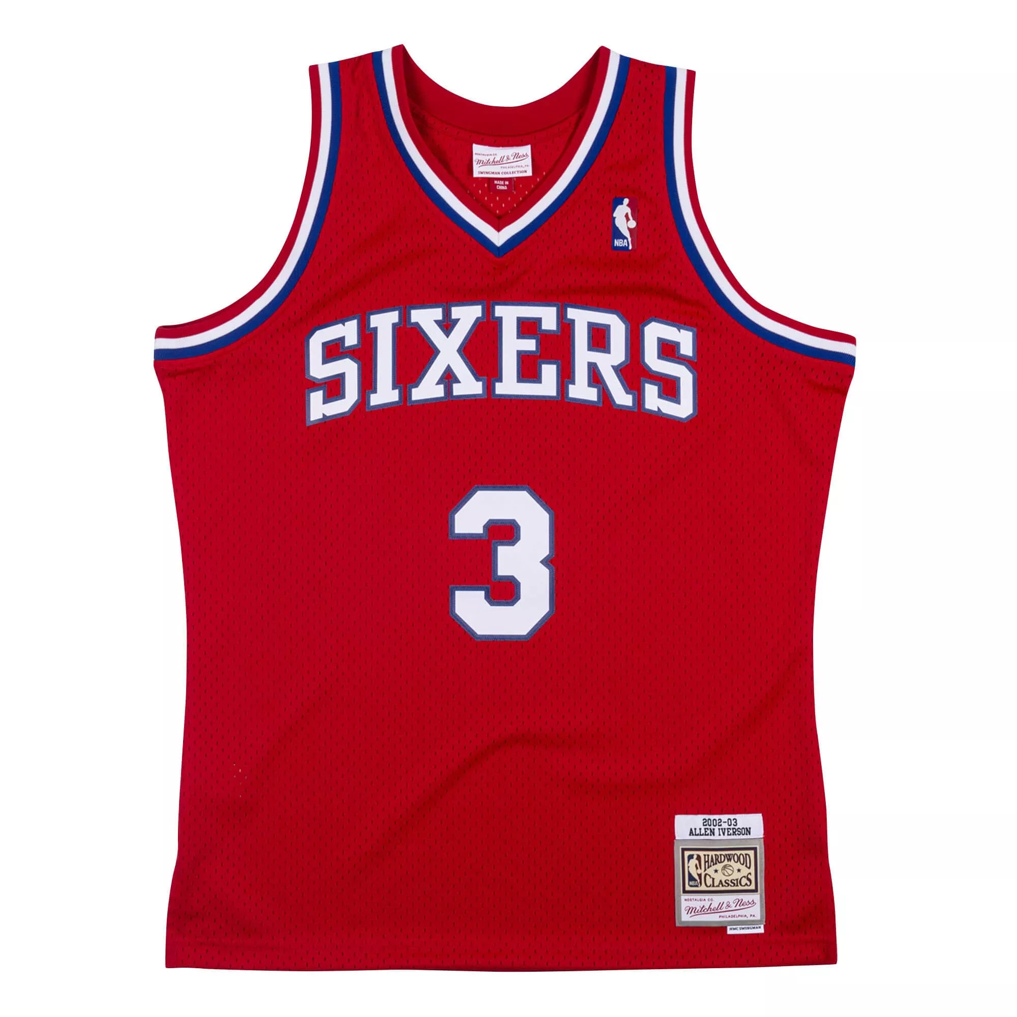 ALLEN IVERSON MEN’S MITCHELL & NESS 02-03′ SWINGMAN JERSEY