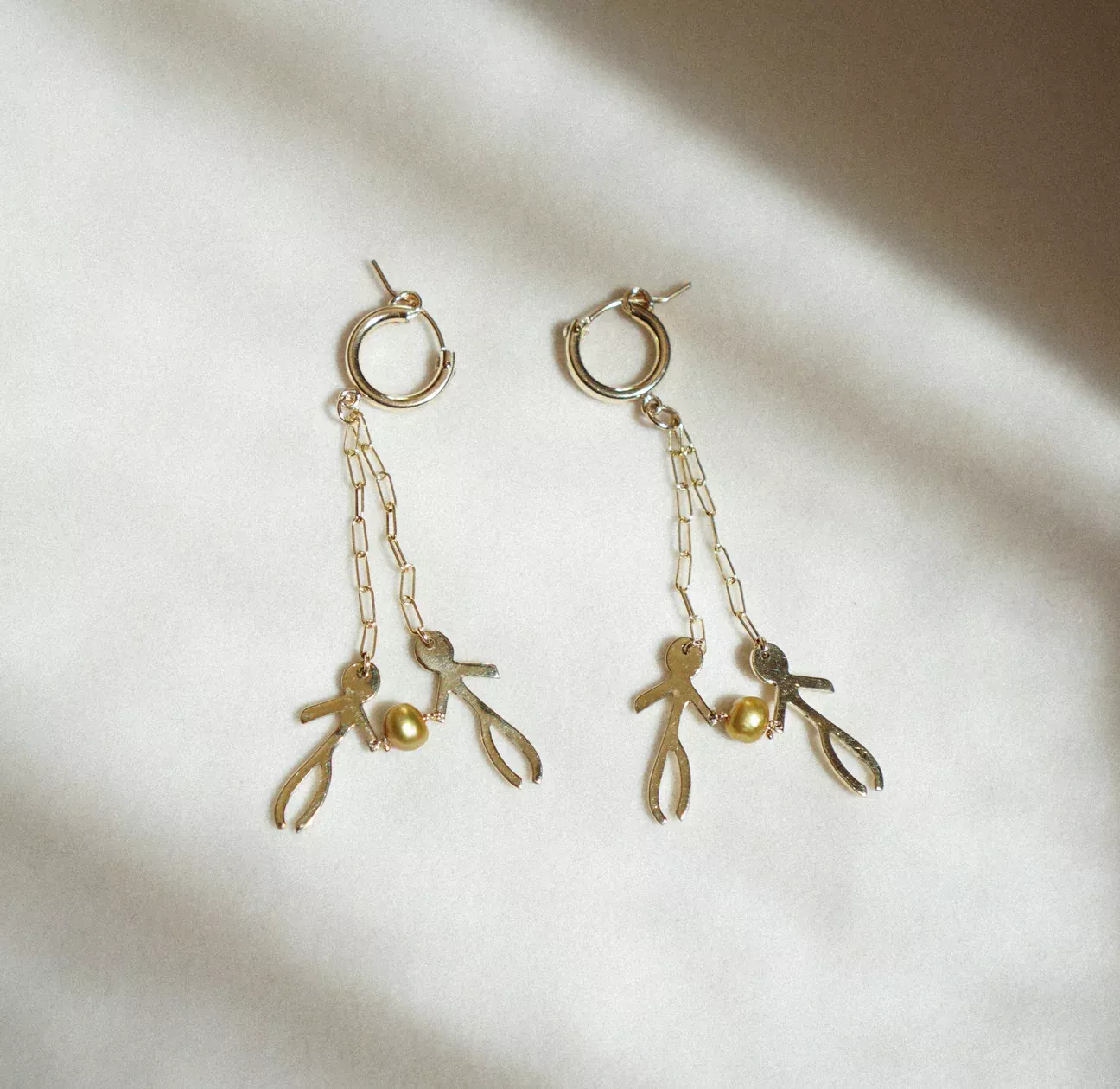ANTING ANTING: TAO TAO / PEACE EARRINGS – GOLD FILL/BRASS