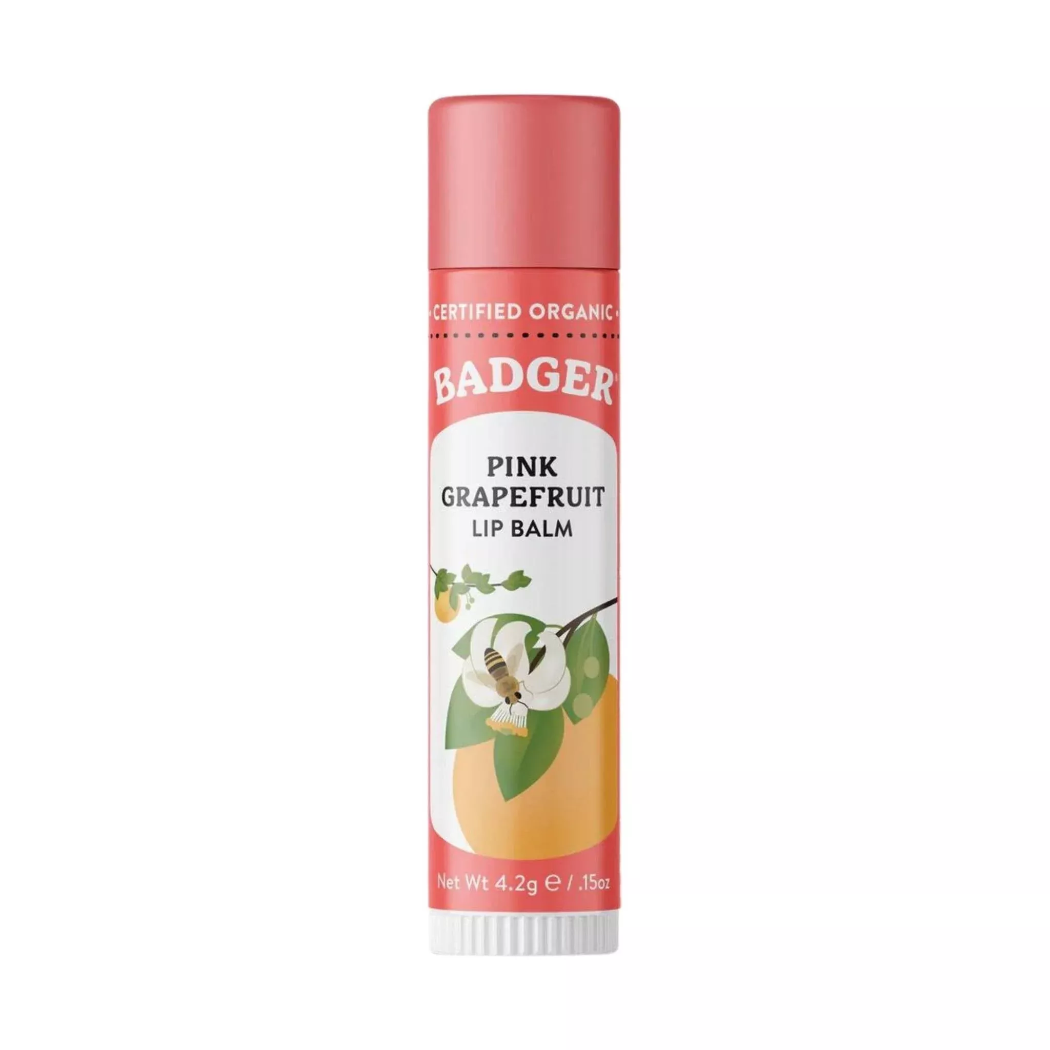 Badger Classic Organic Lip Balm – Pink Grapefruit