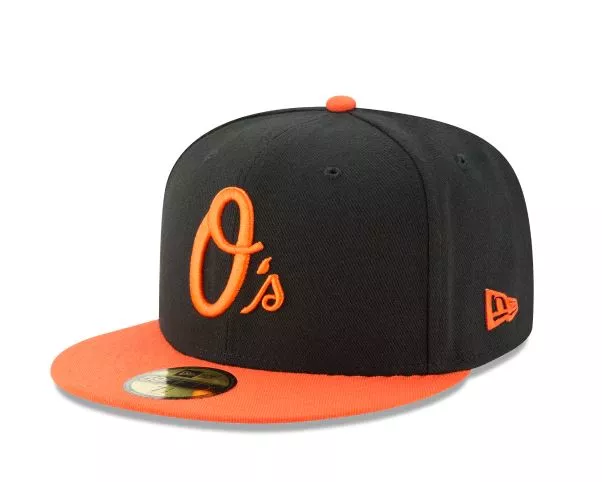 BALTIMORE ORIOLES NEW ERA ALTERNATIVE AUTHENTIC COLLECTION 59FIFTY FITTED-ON-FIELD COLLECTION BLACK/ORANGE