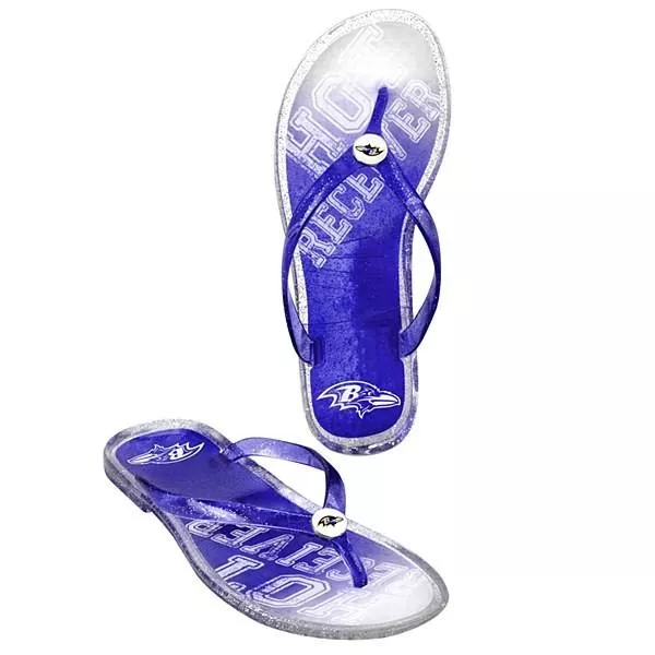 Baltimore Ravens Jelly Flip Flops