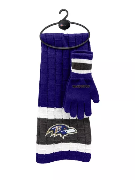 Baltimore Ravens Scarf Glove Gift Set