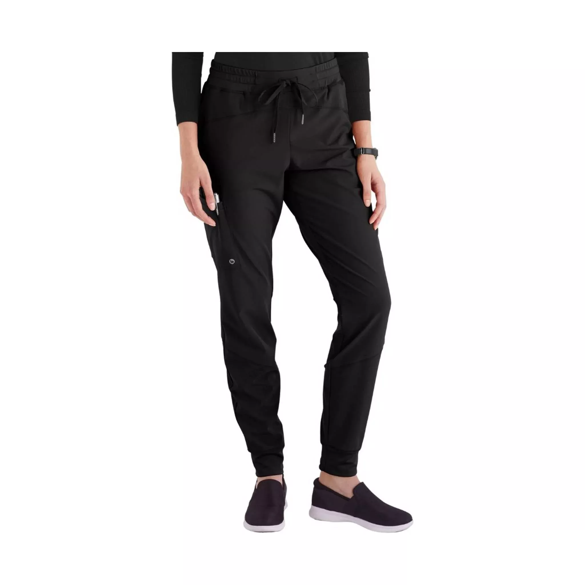 Barco Women’s 3 Pocket Cargo Jogger Scrub Pant – Black