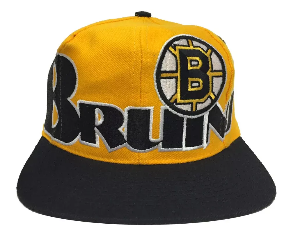 Boston Bruins Snapback Vintage Retro Cap Hat Yellow Black