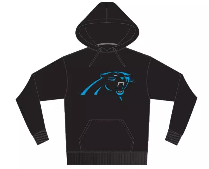 Carolina Panthers – Jet Black OTS Fleece Distressed Hoodie