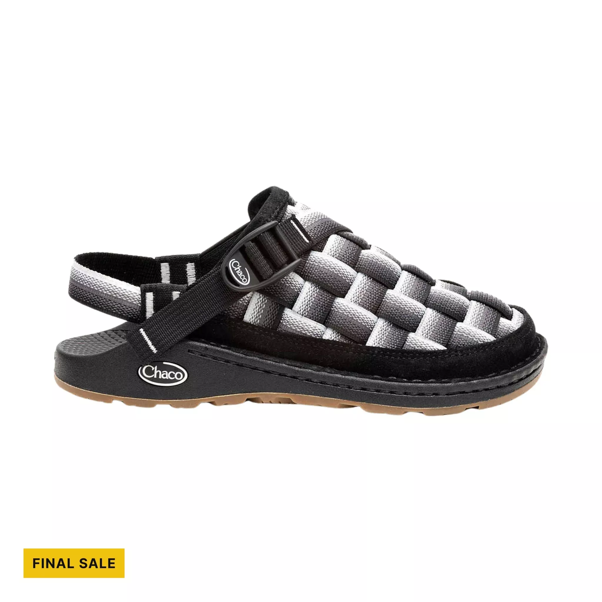 Chaco Women’s Canyon Woven Clog – Fade Black/White
