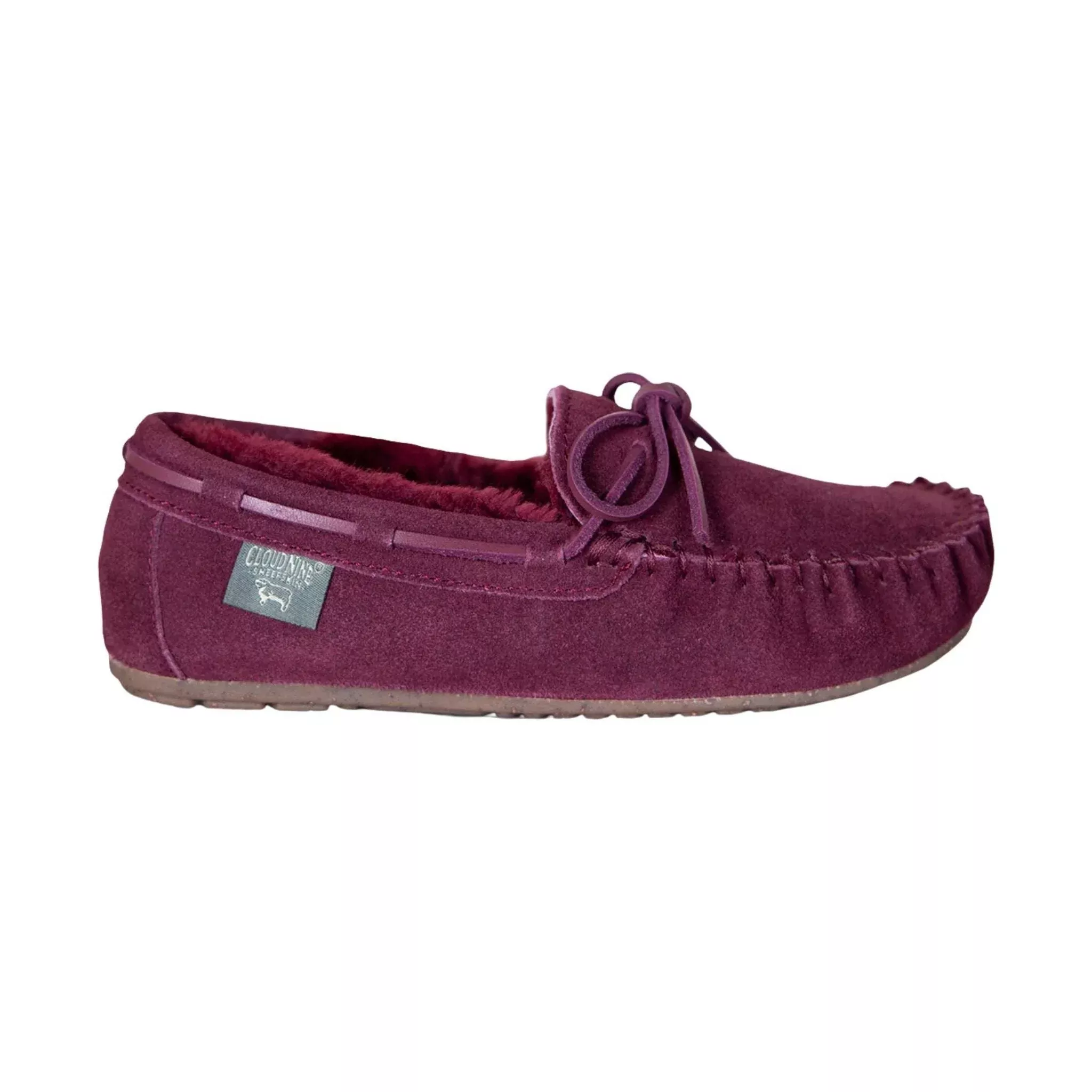 Cloud Nine Women’s Moccasins Slippers – Burgundy