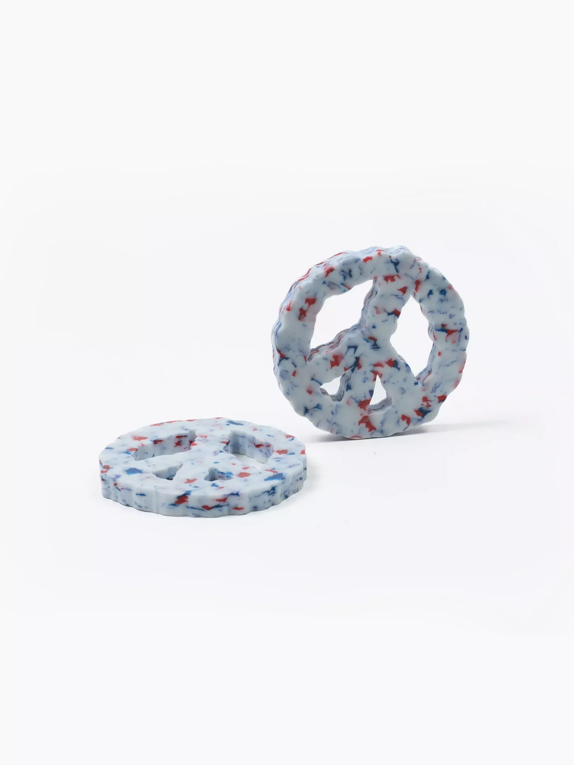 CLOUDED PEACE COASTER (SET OF 4) – White Multi