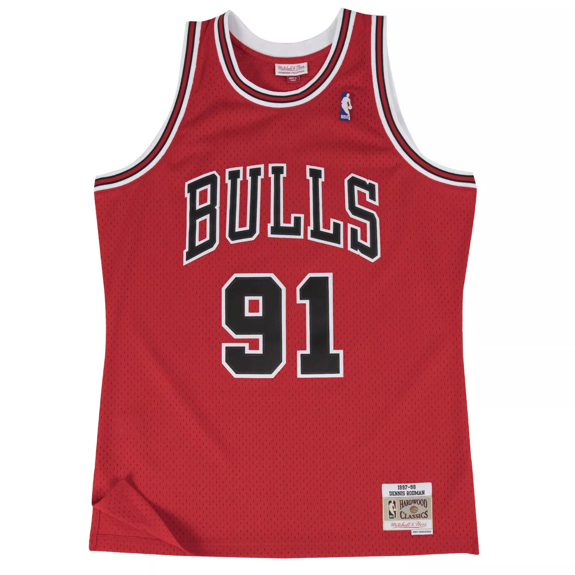 DENNIS RODMAN MEN’S MITCHELL & NESS 97-98′ SWINGMAN JERSEY