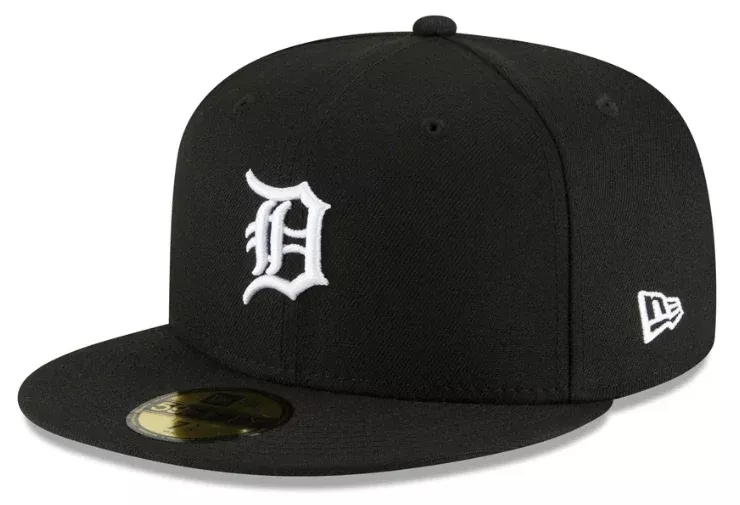 Detroit Tigers Snapback New Era 9Fifty White Logo Black Cap Hat Grey UV