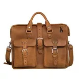 Flight Bag Leather Briefcase - Los Angeles Dodgers
