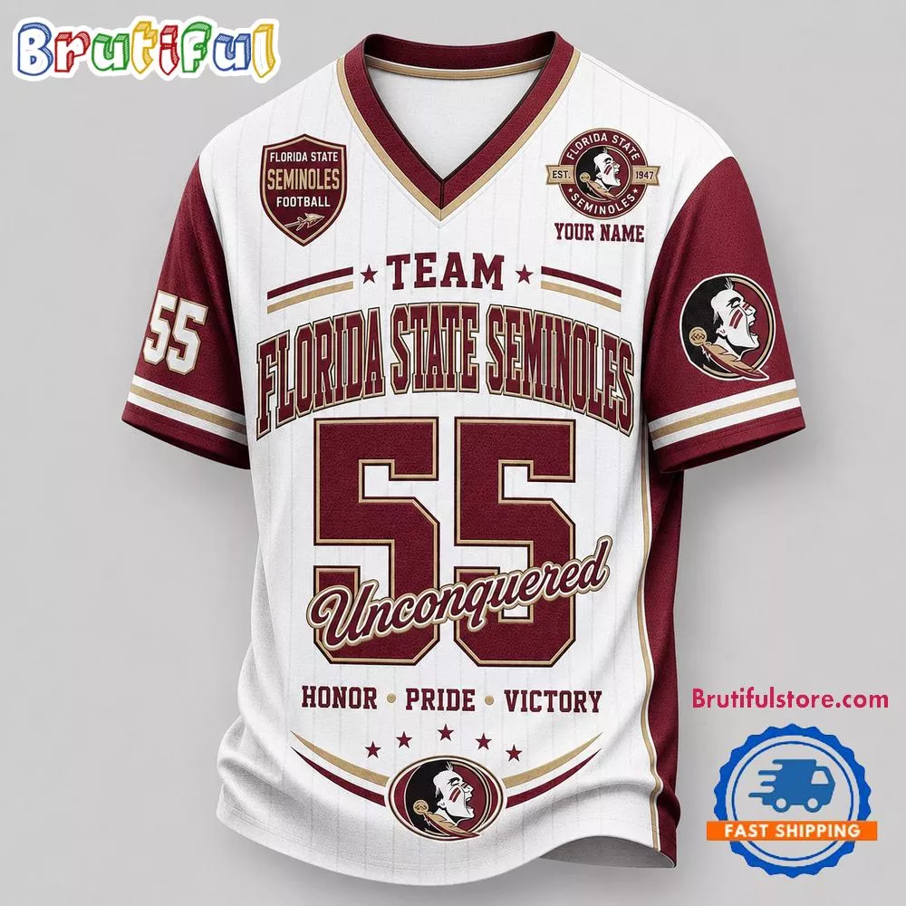 Florida State Seminoles NCAA Team Legacy Personalized Football Jersey
