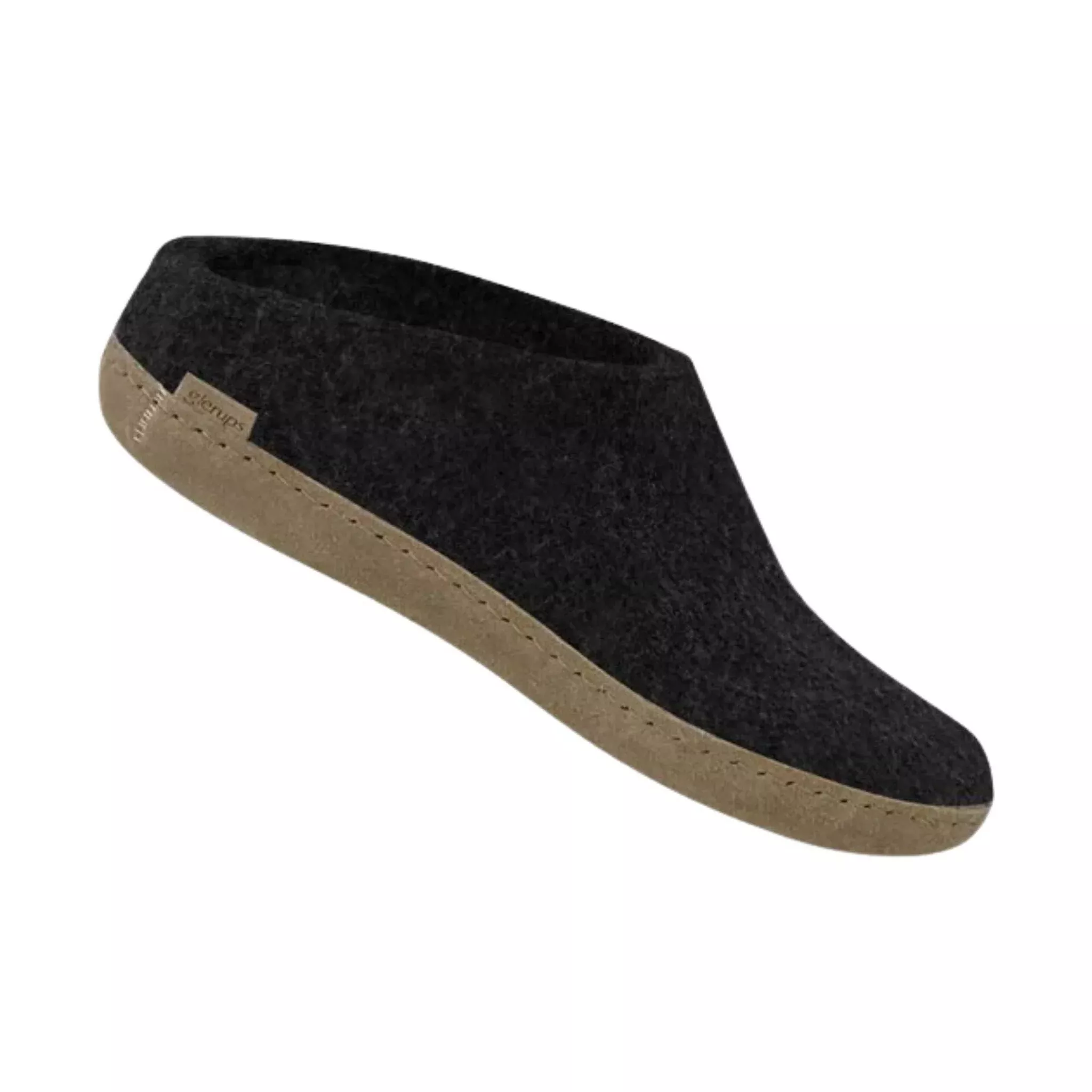 Glerups Slip On With Leather Sole Slipper – Charcoal
