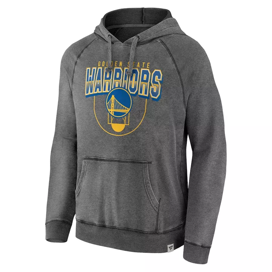 Golden State Warriors Fanatics Branded Acquisition True Classics Vintage Snow Wash Pullover Hoodie – Gray