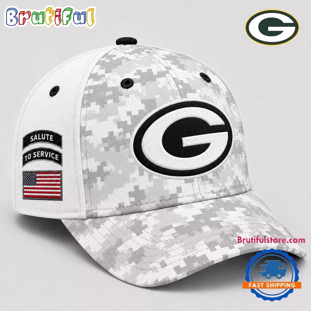 Green Bay Packers 2026 NFL Salute to Service Digital Camo Baseball Cap