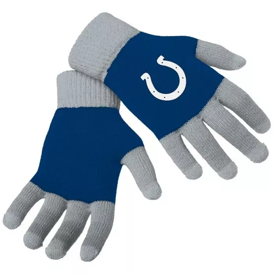 Indianapolis Colts Knit Colorblock Gloves