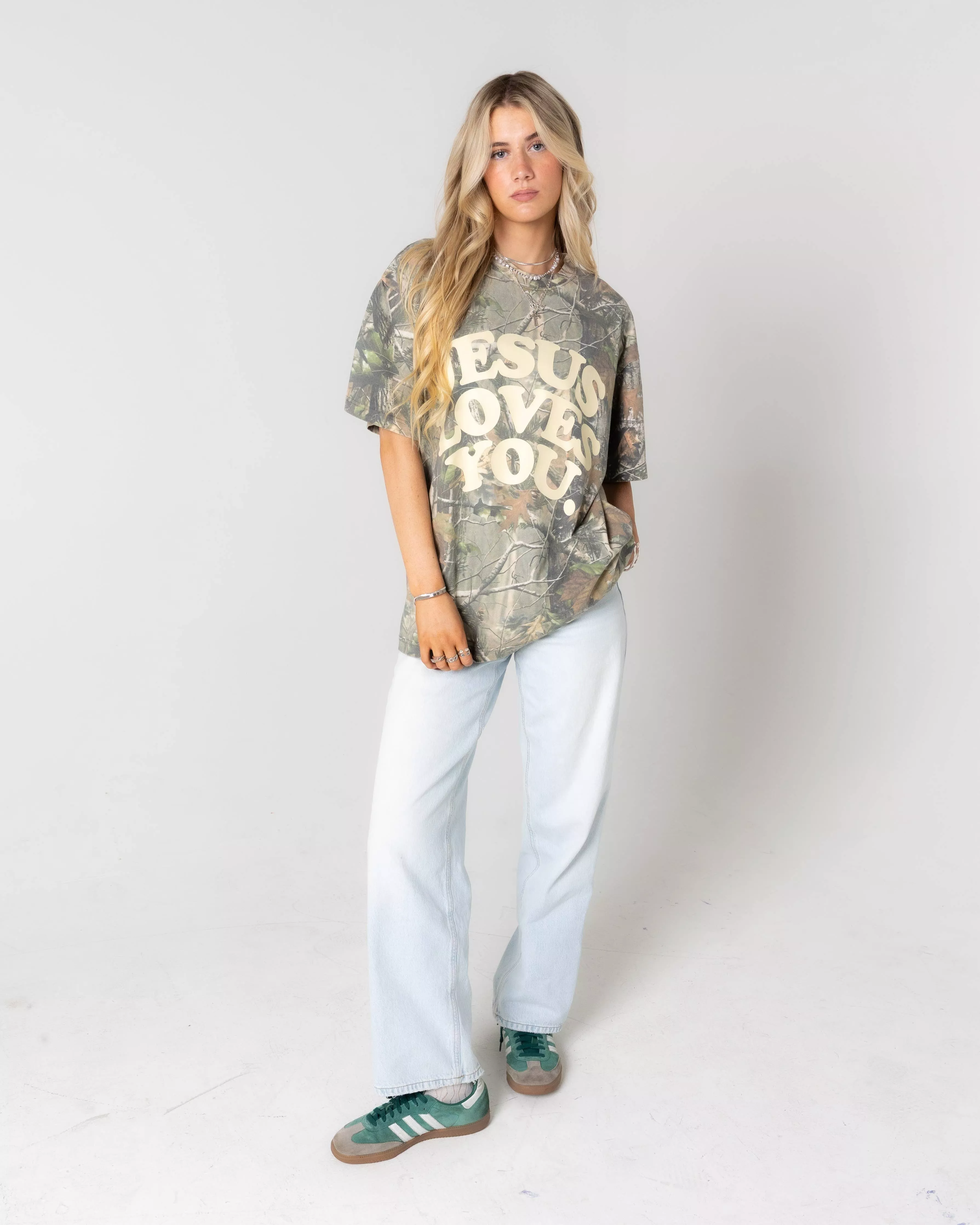 “Jesus Loves You” Camo Tee