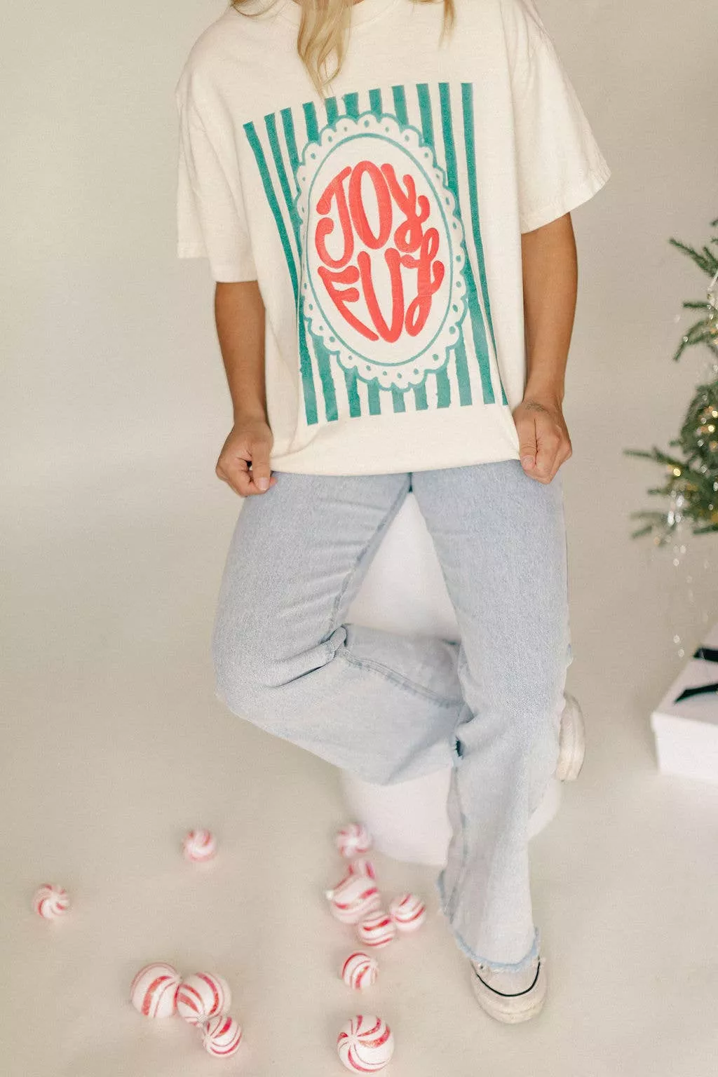 Joyful Stripe - Christmas Tee