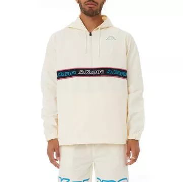 KAPPA LOGO TAPE COOPER HALF ZIP JACKET – CREAM