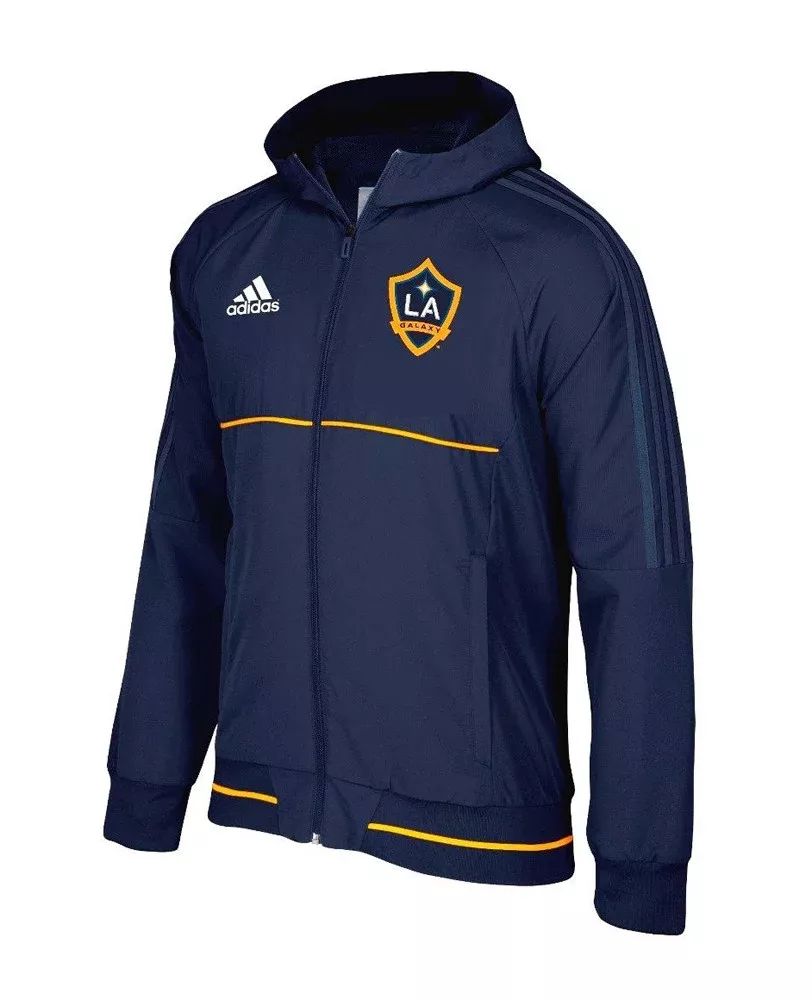 Los Angeles Galaxy Mens Adidas Anthem Full Zip Jacket Navy