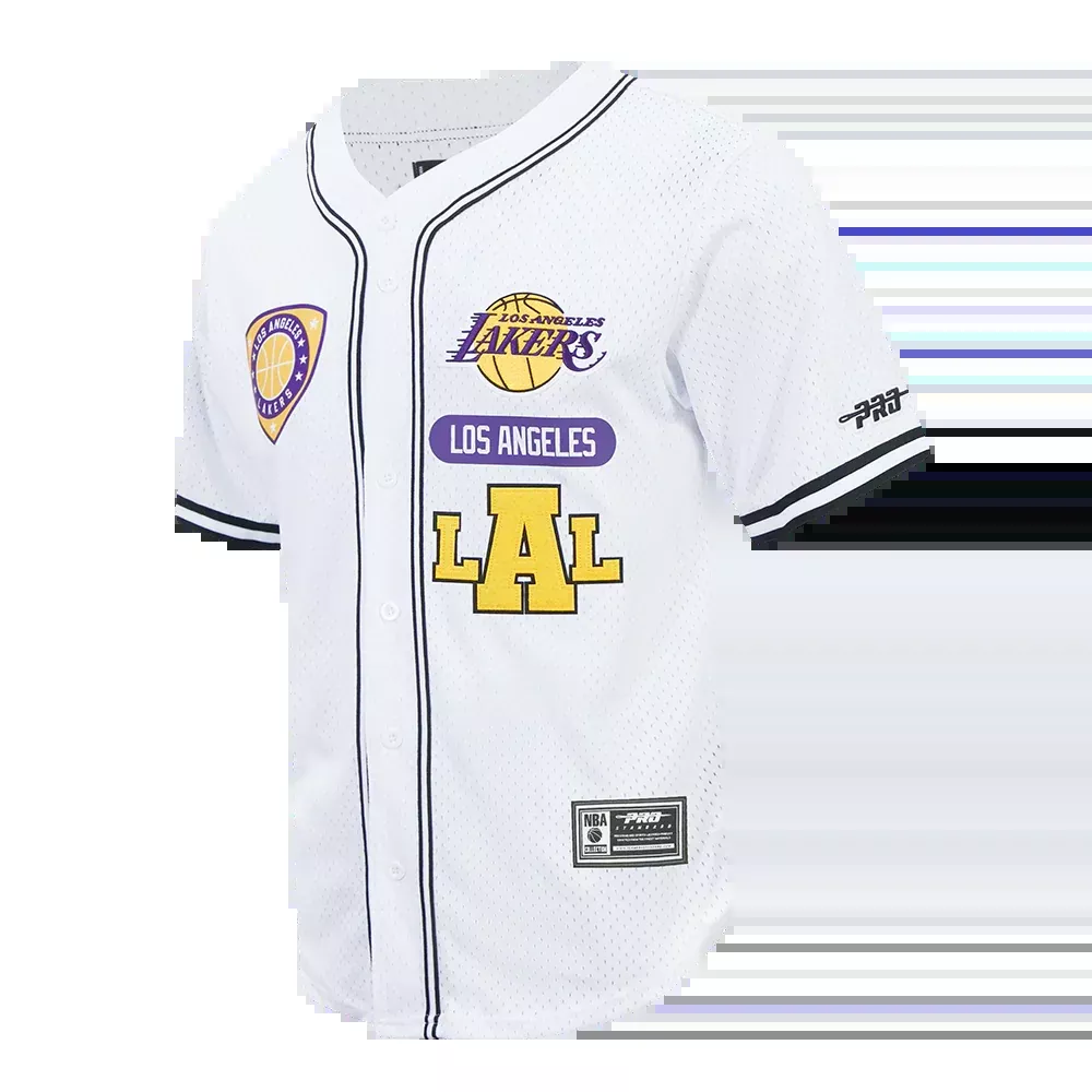 Los Angeles Lakers – NBA Letterman Men’s Mesh Button Down Shirt