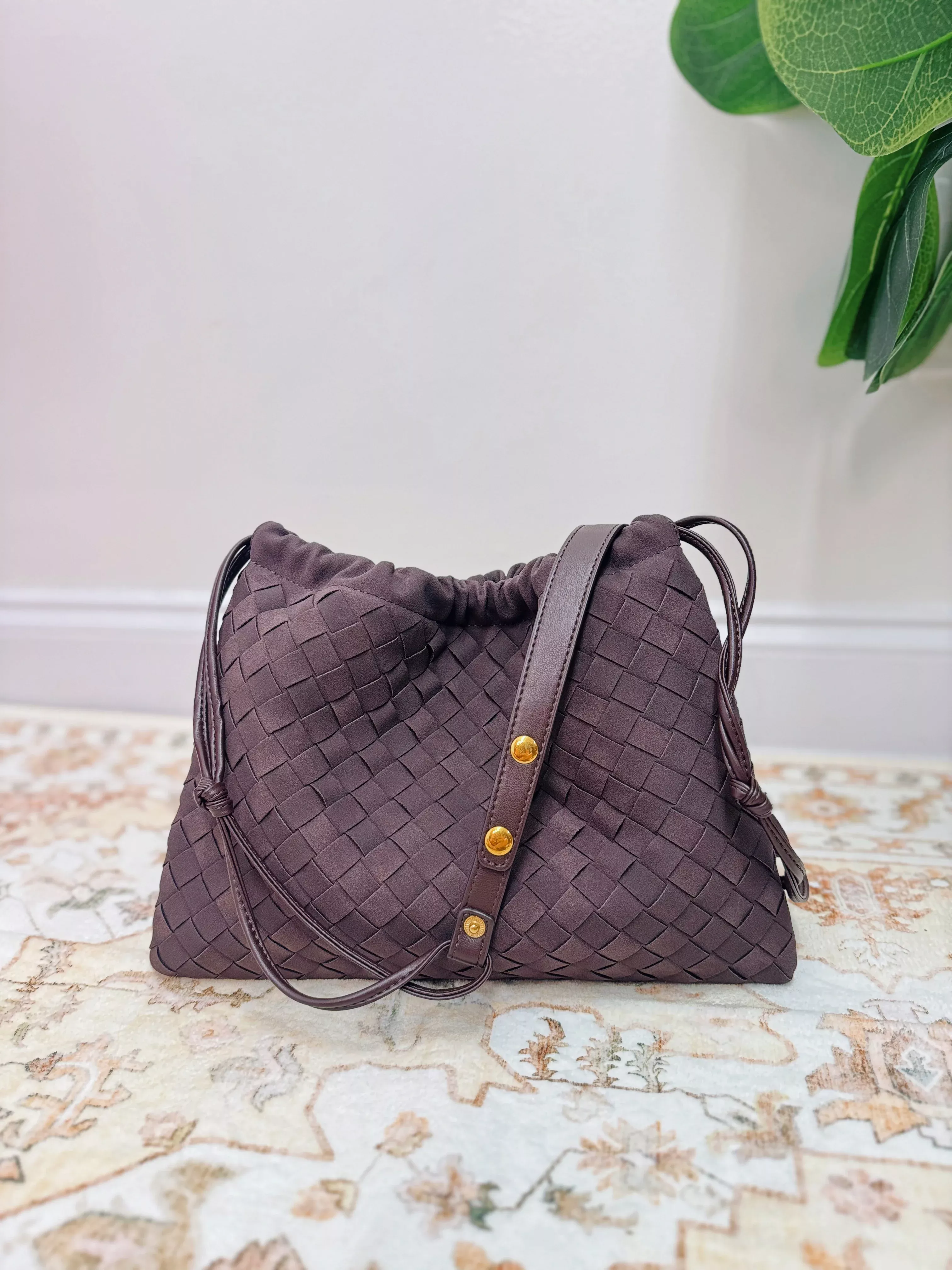 Madison Suede Coffee Crossbody