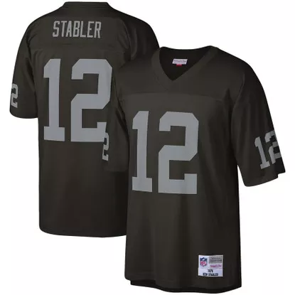 Men's Oakland Raiders Kenny Stabler Black Mitchell & Ness Legacy Jersey