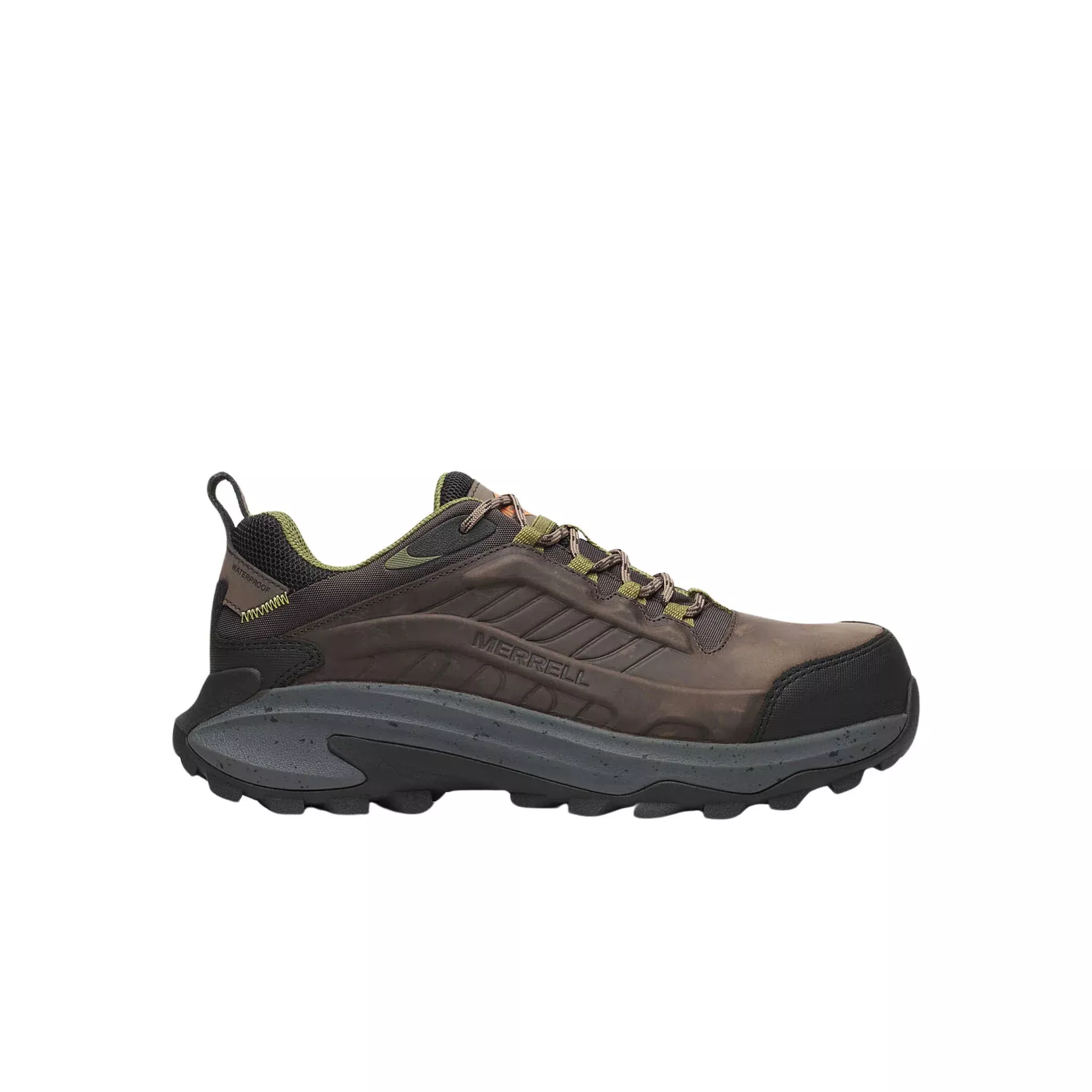 Merrell Men’s Moab Speed 2 Waterproof Low Carbon Fiber Toe Work Shoes – Dark Taupe
