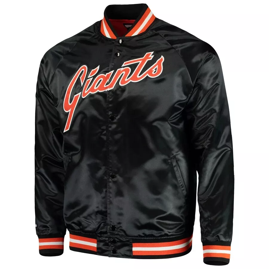 Mitchell & Ness Youth San Francisco Giants Lightweight Full-Snap Jacket-Black