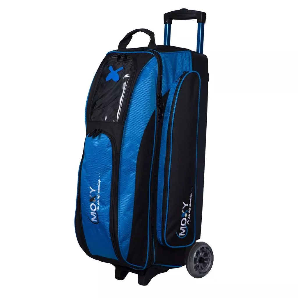 Moxy Blade Triple Roller Bowling Bag- Electric Blue/Black