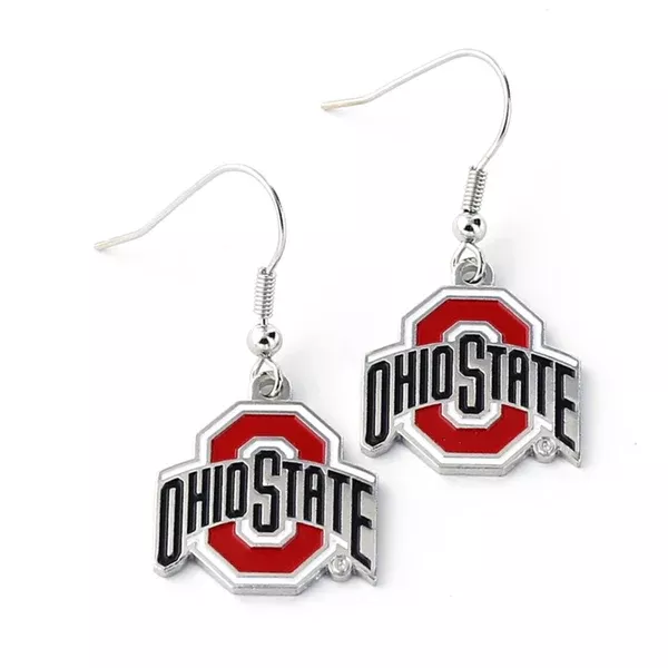NCAA Ohio State Buckeyes Aminco Logo Dangle Earrings