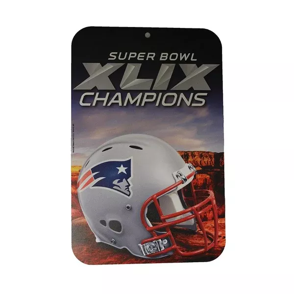 New England Patriots Superbowl XLIX Champions 11″ x 17″ Sign