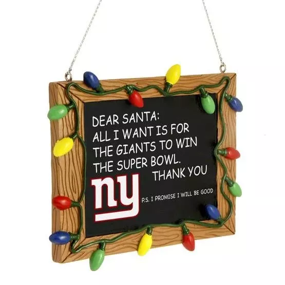 New York Giants Chalkboard Ornament