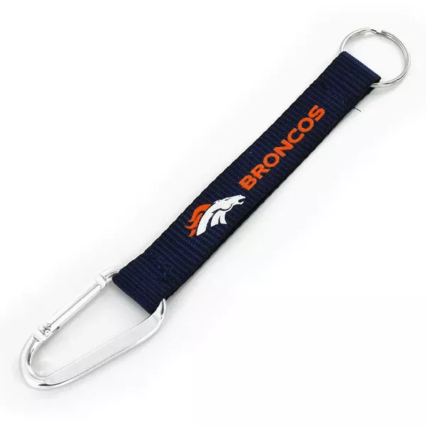 NFL Denver Broncos Aminco Carabiner Lanyard Keychain