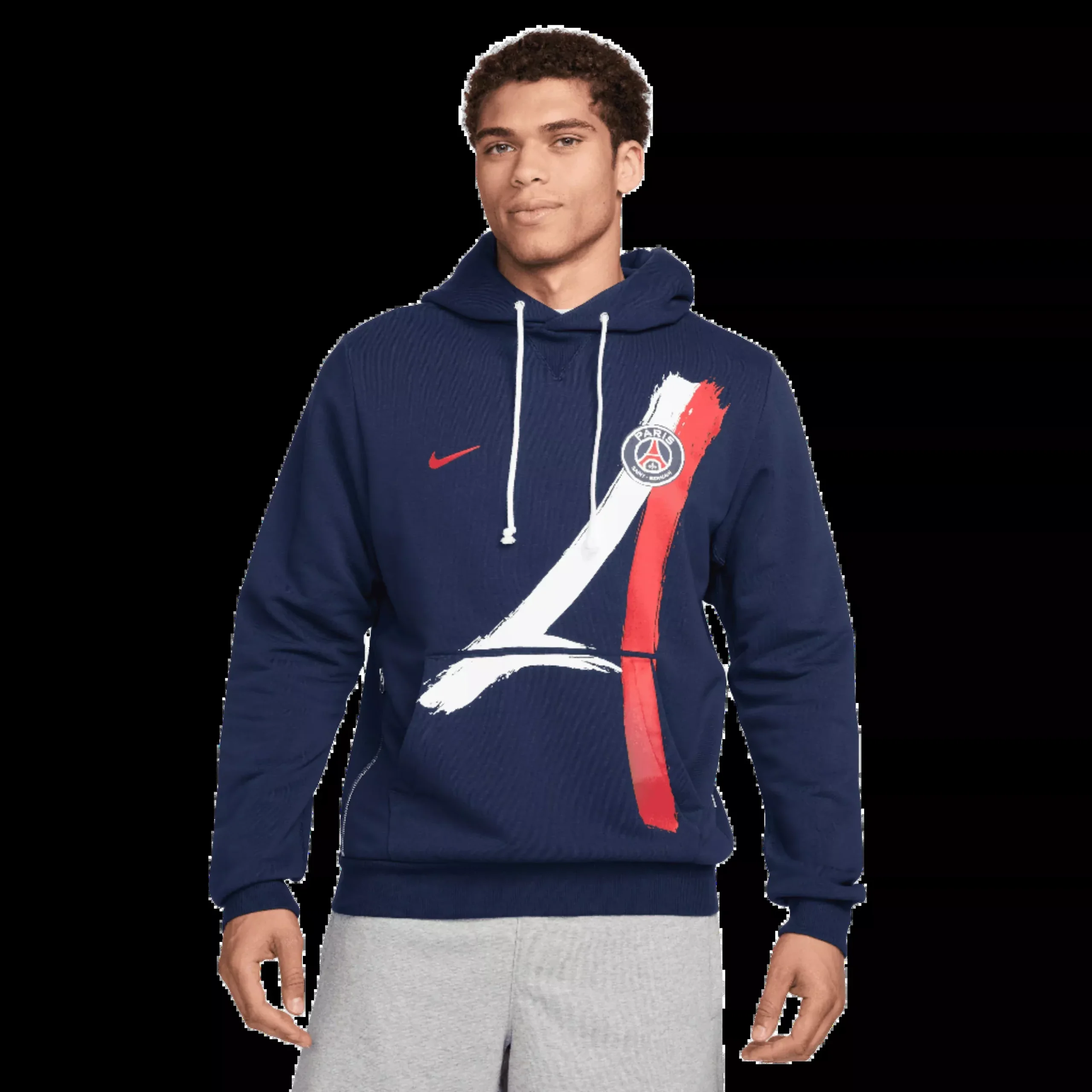 Nike Men’s Paris Saint-Germain Dri-FIT Soccer Pullover Hoodie – Navy