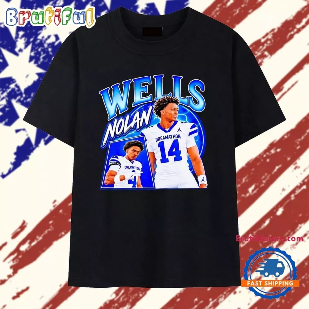 Nolan Wells Dreamathon 14 Football Player T Shirt