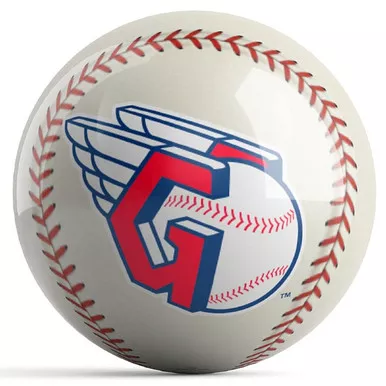 OTB MLB Cleveland Guardians Baseball Design Bowling Ball
