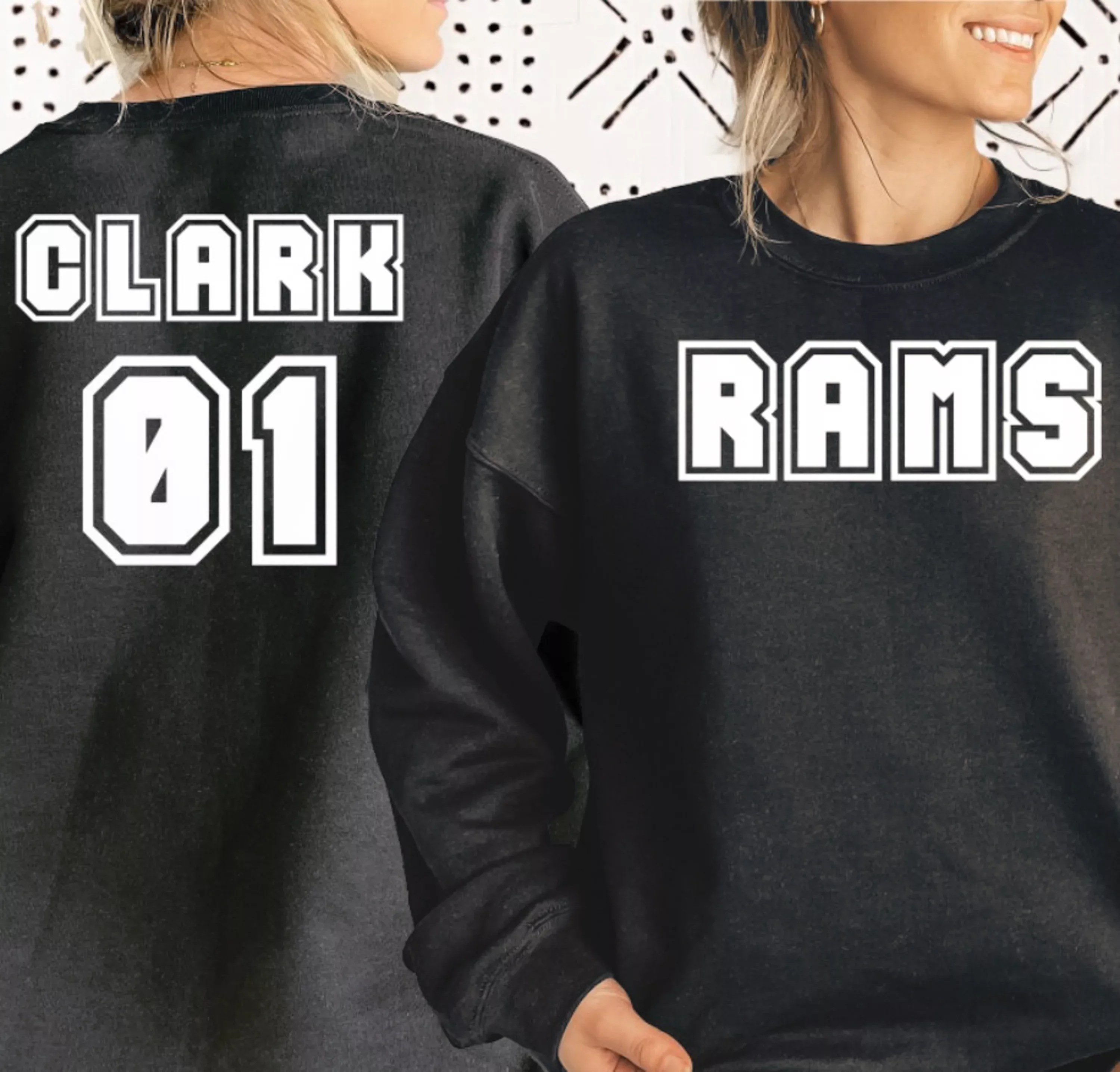 Personalized Front/Back Crew Sweatshirts