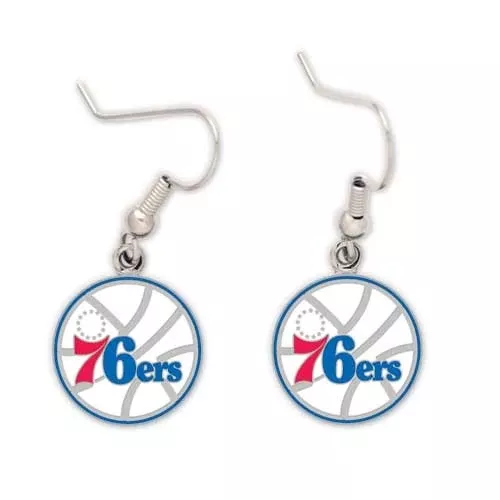 Philadelphia 76ers J Hook Logo Earring