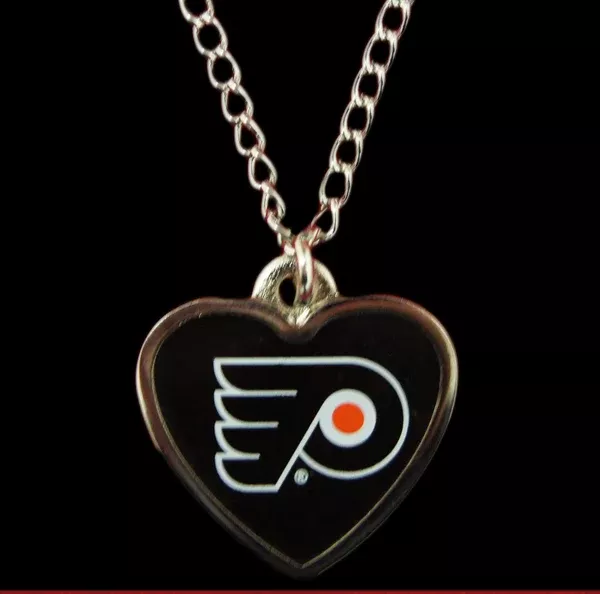 Philadelphia Flyers Heart Charm Necklace