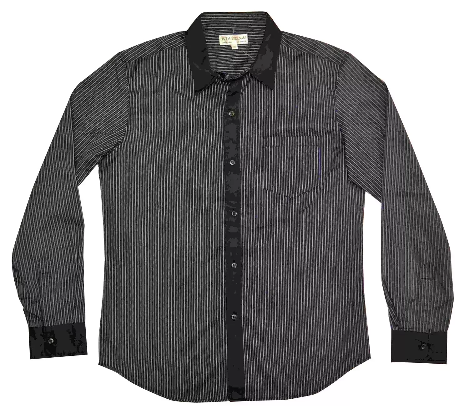 Pila Design Blue Stripe Dress Shirt