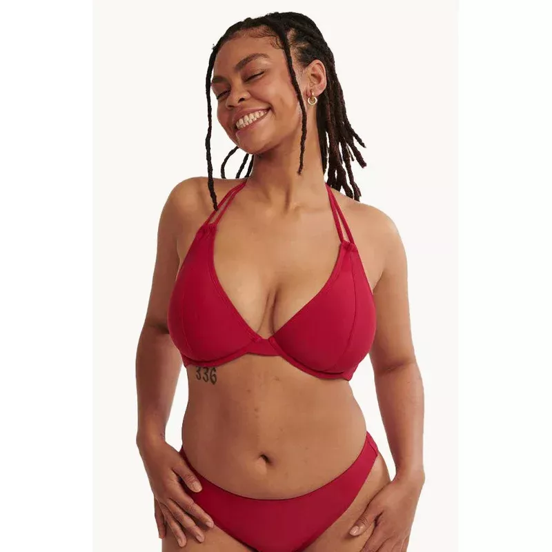 Plain E/F Cup Underwire Halter