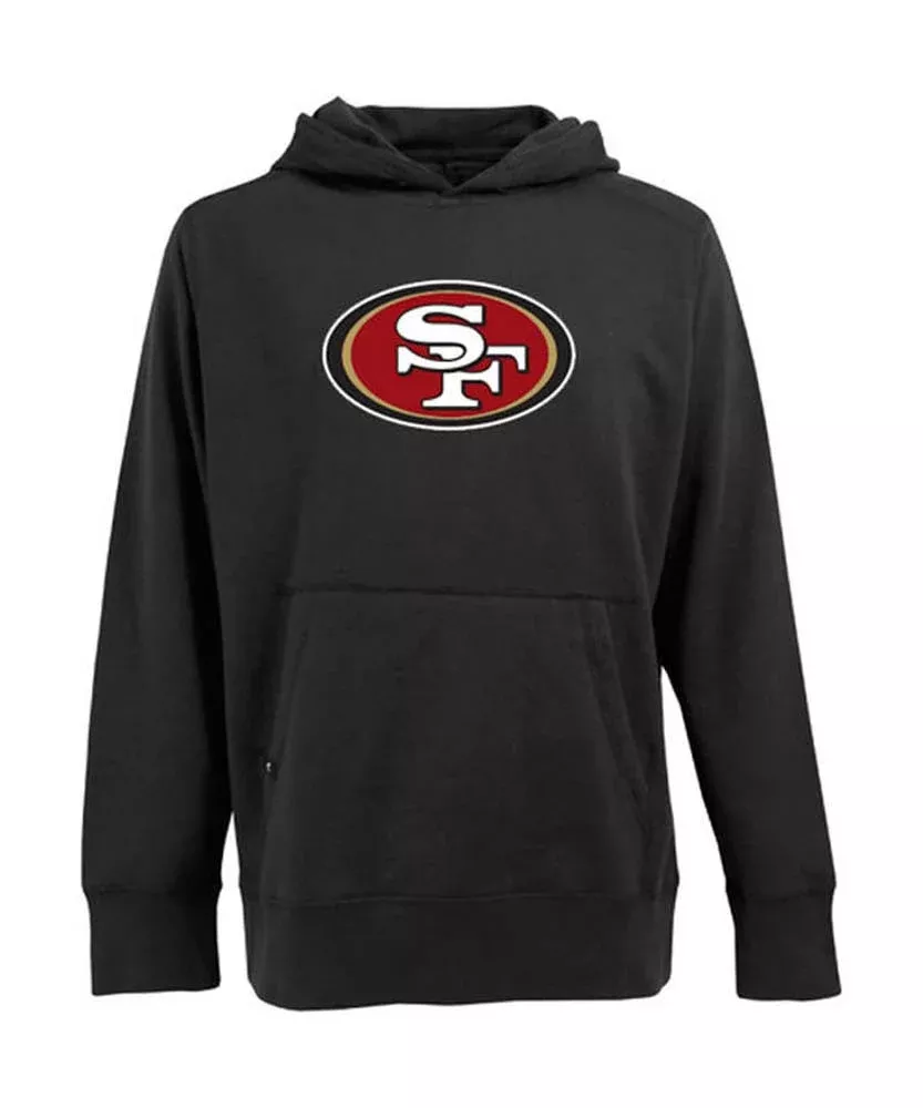 San Francisco 49ers Men's Antigua Logo Pullover Hoodie Charcoal